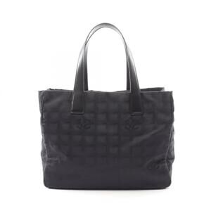 CHANEL Black Leather Tote Bag